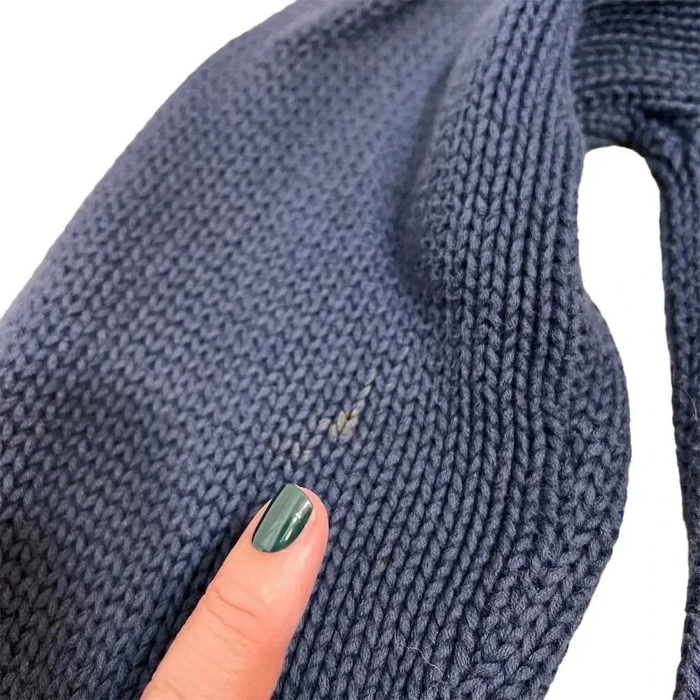 Polo Ralph Lauren Men's Vintage Blue Cardigan Sweater Size M Gold Buttons - Picture 8 of 13